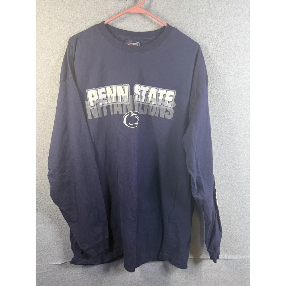 Penn State Nittany Lions Shirt Long Sleeve Mens 2XL Blue NCAA Football JanSport